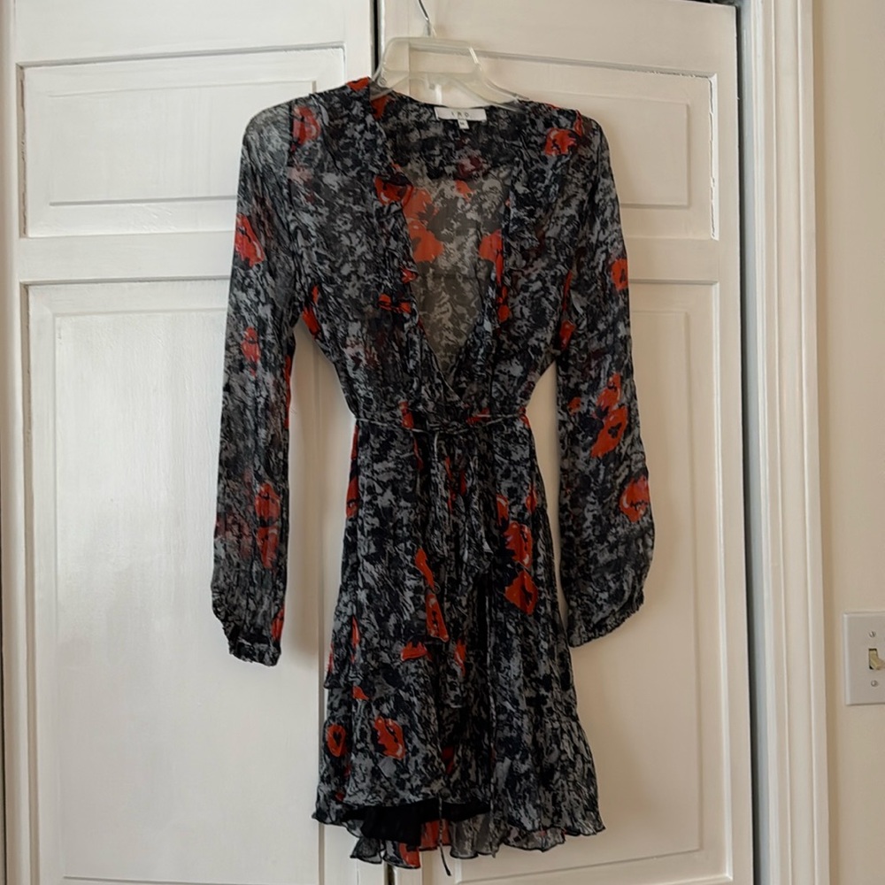 IRO pattern wrap dress